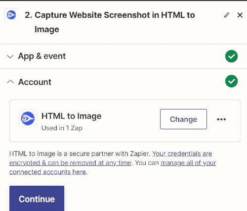 Connect HTML to Img API with Zapier