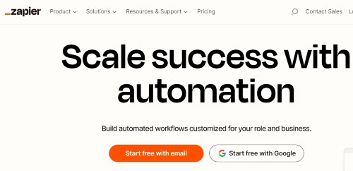 Zapier Home Page Create Account